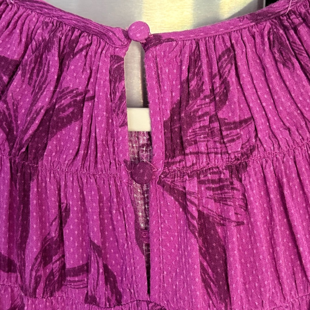 A New Day Elegant Purple Floral Women's Dress - Picture 11 of 11